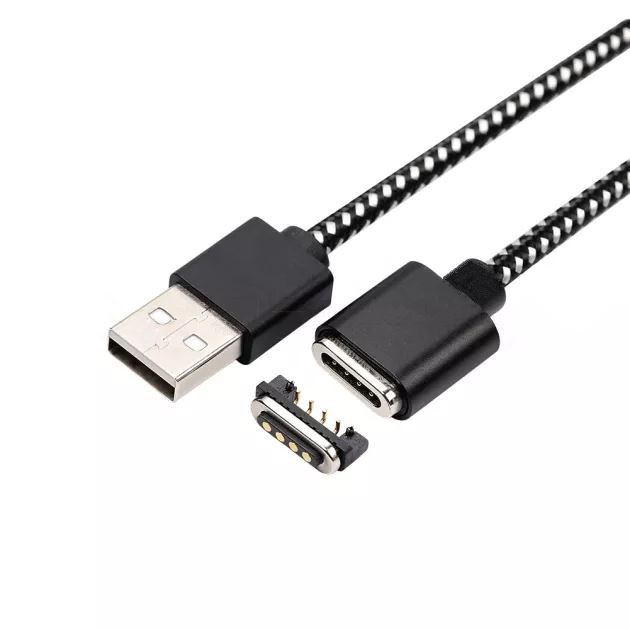 4Pin USB magnit Pogo pinli zaryadlovchi kabeli