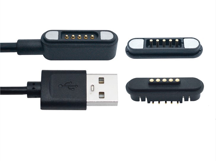 5Pin magnit Pogo pinli zaryadlovchi ulagichi